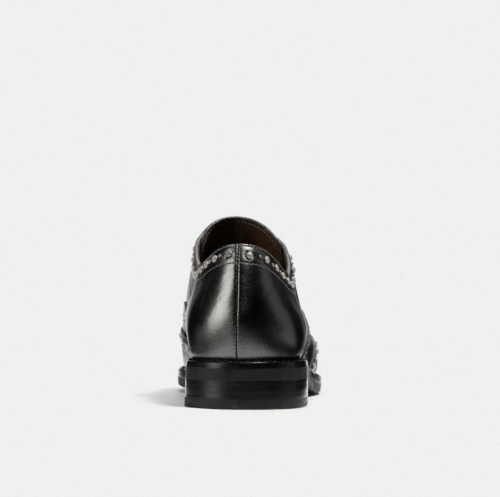 Coach‎ Oxfords Tegan Studded Flats Sz 7.5 - Picture 3 of 3